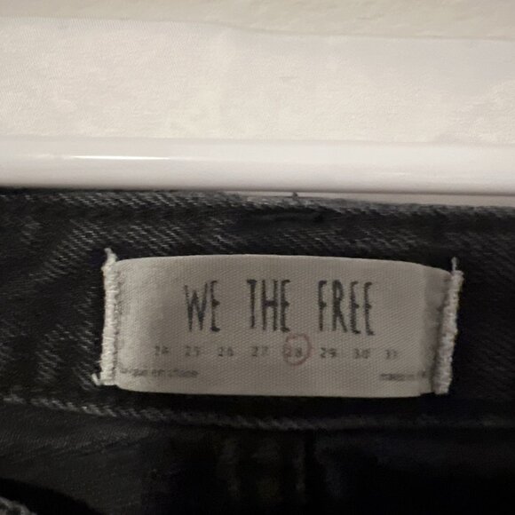 we the free People jeans Denim Women Black Size 28 Ankle Flare Casual Low Rise - Picture 6 of 6